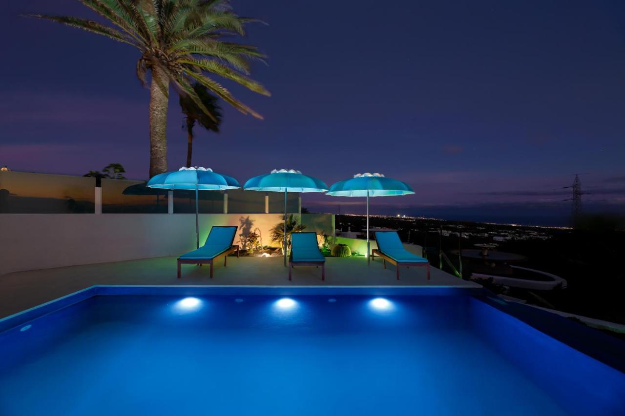 "New" Deluxe Designer Villa Infinity, With Panoramic Sea Views,Own Exclusive Heated Private Pool, Subtropical Gardens Tías Eksteriør bilde