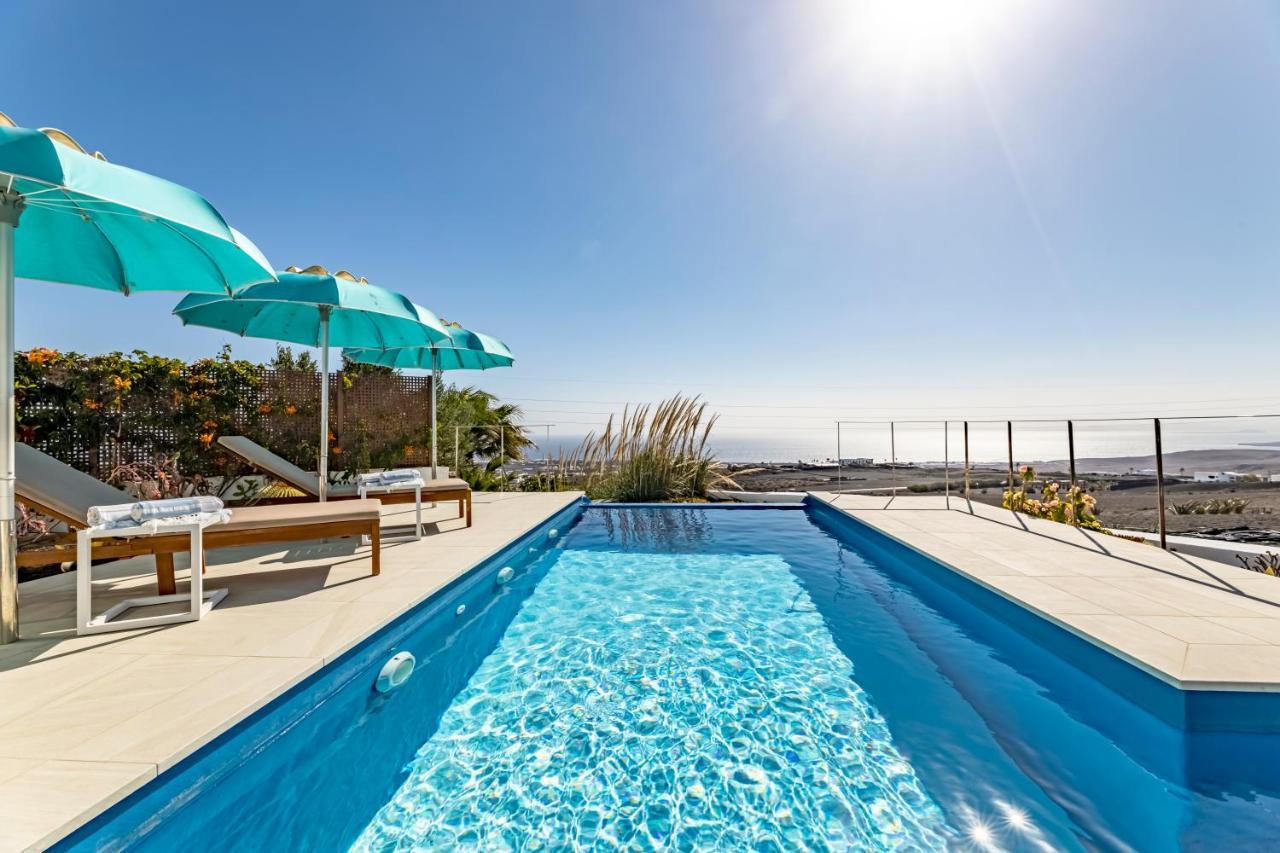 "New" Deluxe Designer Villa Infinity, With Panoramic Sea Views,Own Exclusive Heated Private Pool, Subtropical Gardens Tías Eksteriør bilde